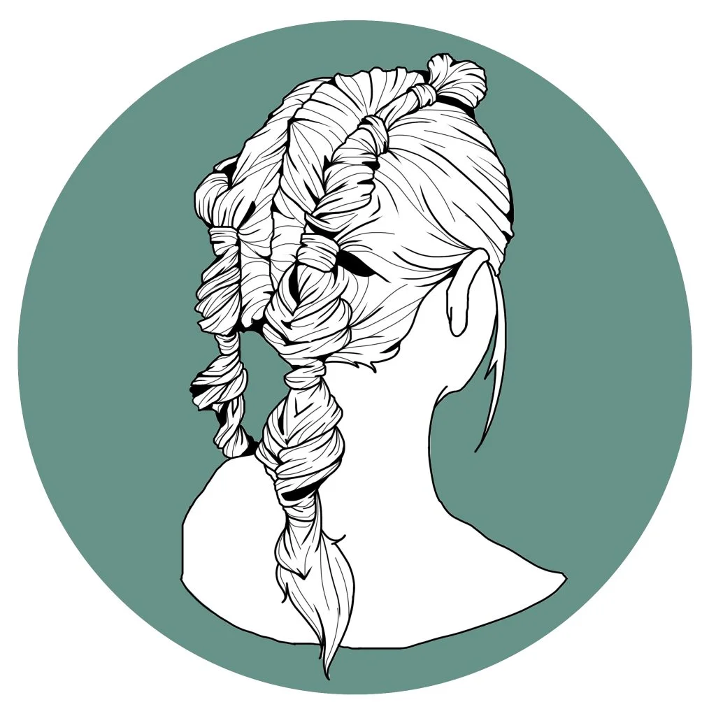 C'est une coiffure pour femme. Elle est réalisé par un coiffeur paris 6. Elle comprend une tresse Vicking attache par les 2 côté de la tête et elle constitué de nombreuse tresses plaquées. 