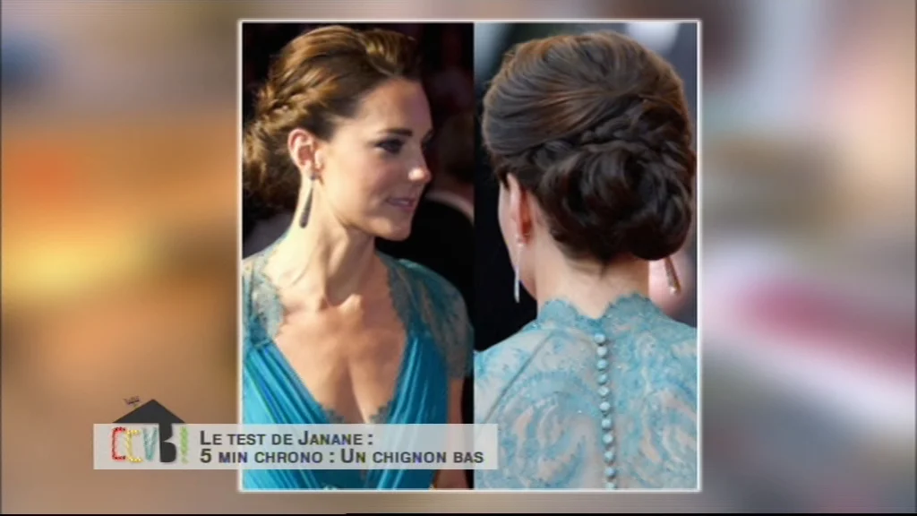 kate middleton-chignon bas. Pour une émission tv réaliser par des coiffeur Paris 5